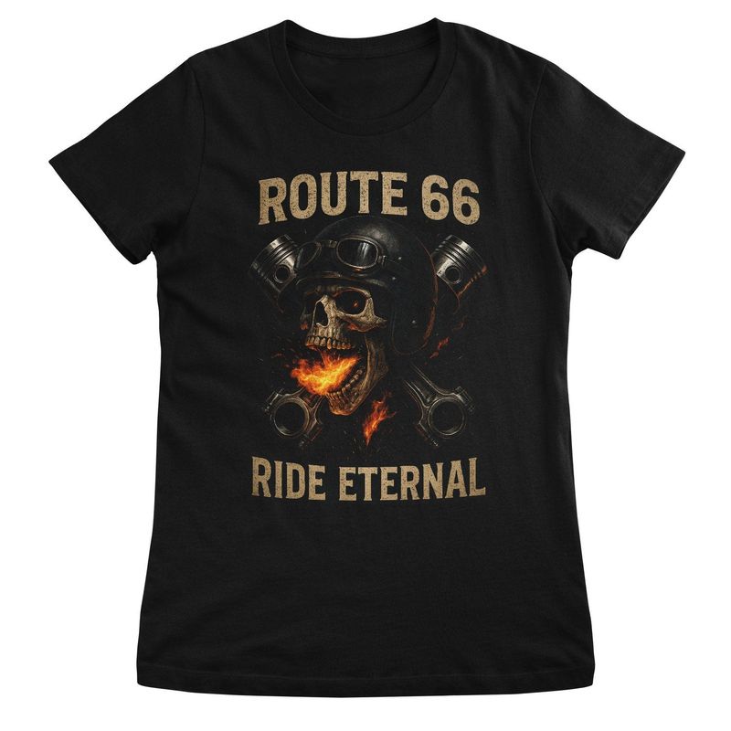 Route 66 Ride Eternal T-shirt dam i svart