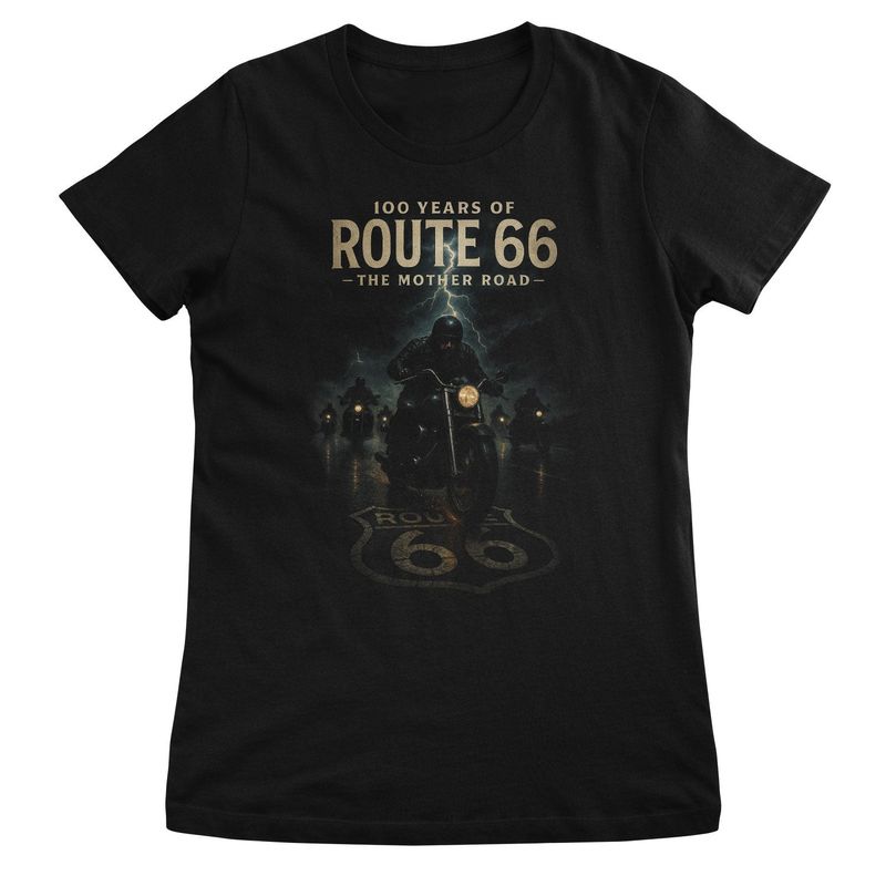 Route 66 100 Years of Route 66 T-shirt dam i svart