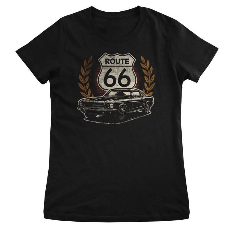 Route 66 Muscle Car T-shirt dam i svart