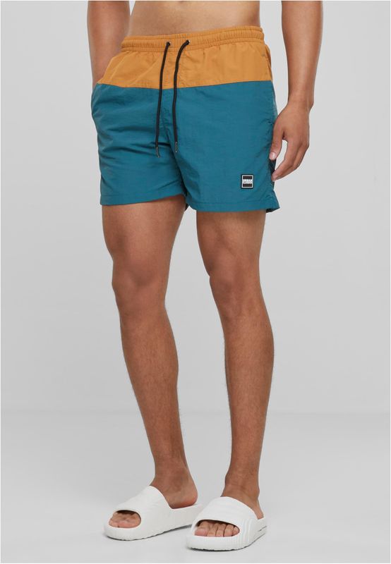 Badshorts herr i blågrön/toffee mesh – UC