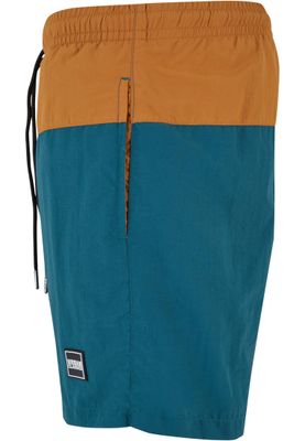 Badshorts herr i blågrön/toffee mesh – UC