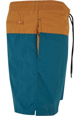 Badshorts herr i blågrön/toffee mesh – UC