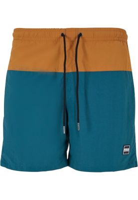Badshorts herr i blågrön/toffee mesh – UC