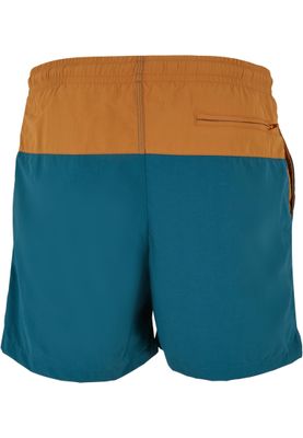 Badshorts herr i blågrön/toffee mesh – UC