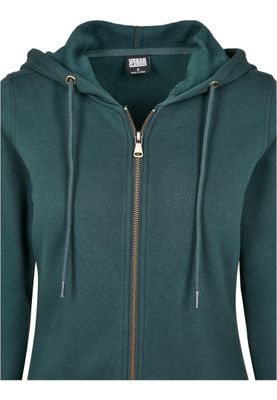 Huvtröja dam i bottlegreen zip – UC