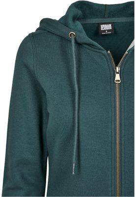 Huvtröja dam i bottlegreen zip – UC
