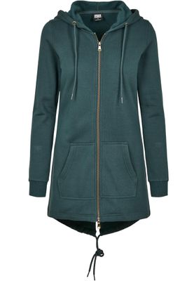 Huvtröja dam i bottlegreen zip – UC