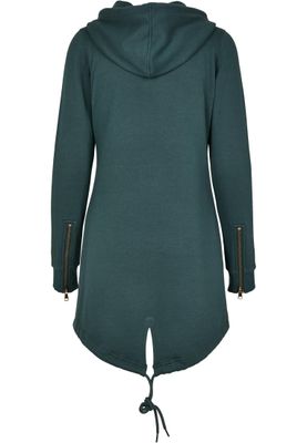 Huvtröja dam i bottlegreen zip – UC