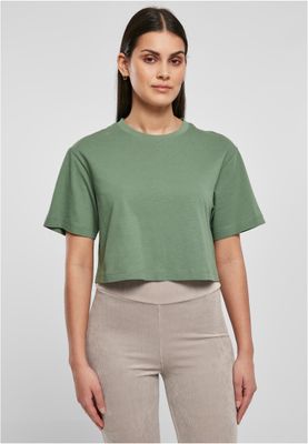 T-shirt dam i salvia bomull – UC