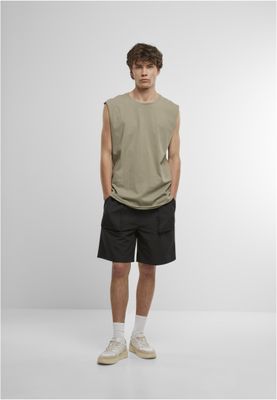 Ärmlös T-shirt herr i paleolive bomull – UC