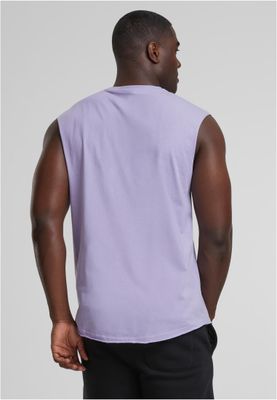 Ärmlös T-shirt herr i dustylilac bomull – UC