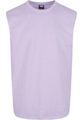 Ärmlös T-shirt herr i dustylilac bomull – UC