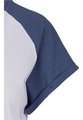 T-shirt för dam i bomullsjersey med contrast Raglan – vit m.fl.