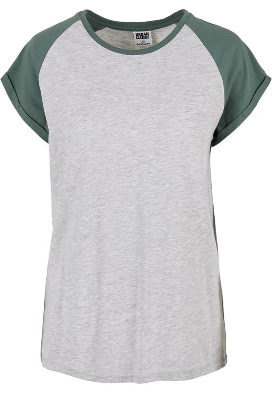 T-shirt för dam i bomullsjersey med contrast Raglan – light m.fl.