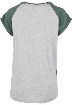 T-shirt för dam i bomullsjersey med contrast Raglan – light m.fl.