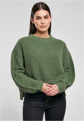 Stickad tröja dam i salvia oversize – UC