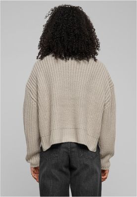 Stickad tröja dam i warmgrey oversize – UC