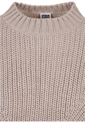 Stickad tröja dam i warmgrey oversize – UC