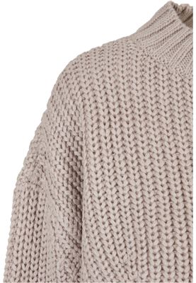 Stickad tröja dam i warmgrey oversize – UC
