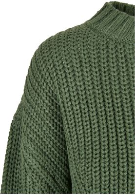 Stickad tröja dam i salvia oversize – UC