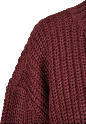 Stickad tröja dam i cherry oversize – UC