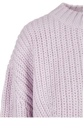 Stickad tröja dam i softlilac oversize – UC