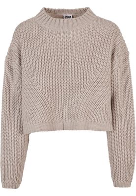 Stickad tröja dam i warmgrey oversize – UC