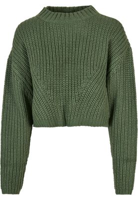 Stickad tröja dam i salvia oversize – UC