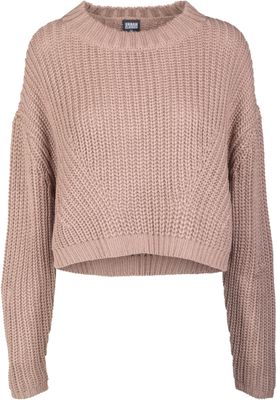 Stickad tröja dam i taupe oversize – UC