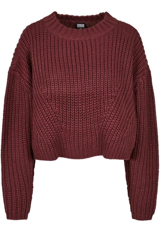 Stickad tröja dam i cherry oversize – UC