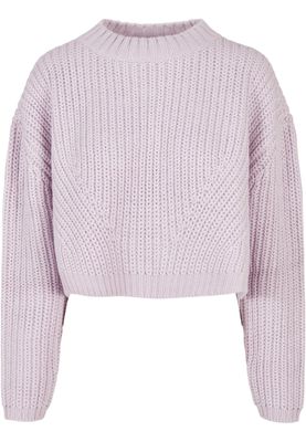 Stickad tröja dam i softlilac oversize – UC