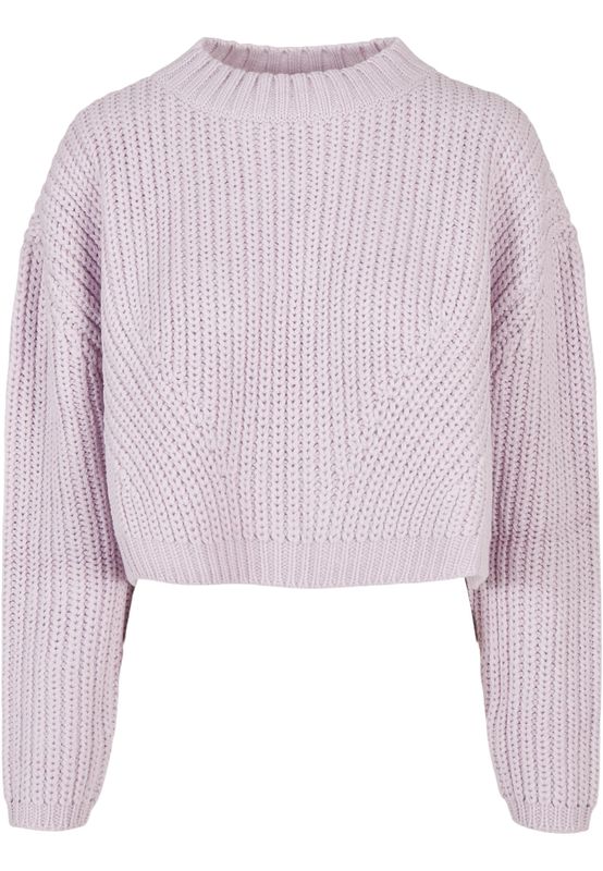 Stickad tröja dam i softlilac oversize – UC