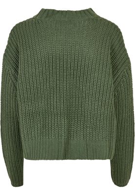 Stickad tröja dam i salvia oversize – UC