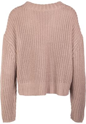 Stickad tröja dam i taupe oversize – UC