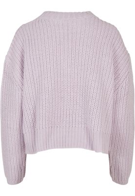 Stickad tröja dam i softlilac oversize – UC