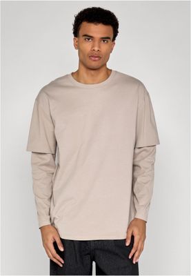 T-shirt herr i molnfärg/molnfärg bomull oversize – UC