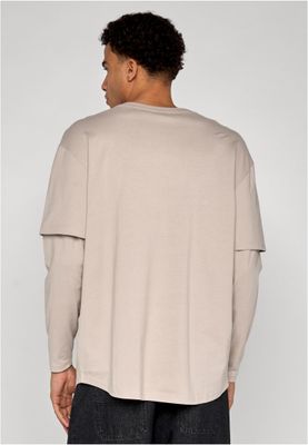 T-shirt herr i molnfärg/molnfärg bomull oversize – UC