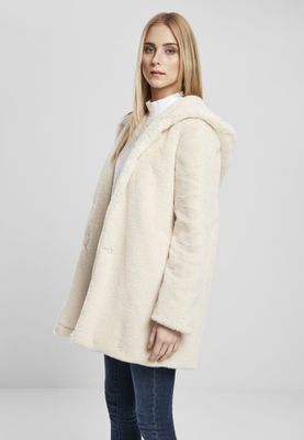 Fluffy teddy coat with hood
