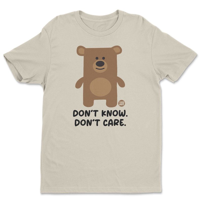 Don't Know Don't Care Don't Care Bear T-shirt i khaki
