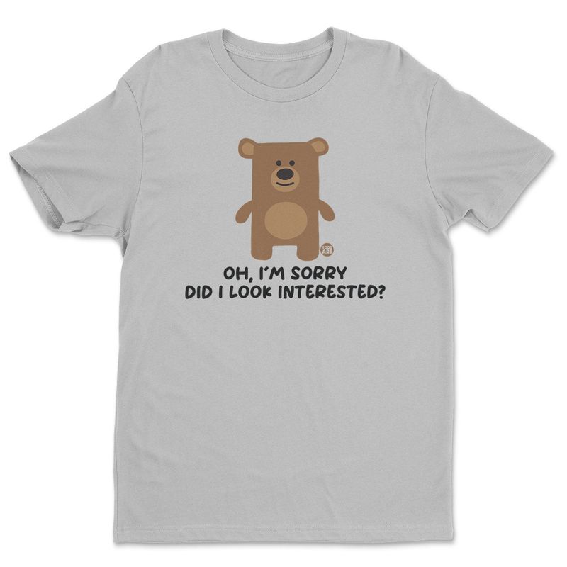 Did I Look Interested Don't Care Bear T-shirt i stormgrey