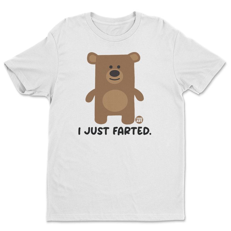 I Just Farted Don't Care Bear T-shirt i vit