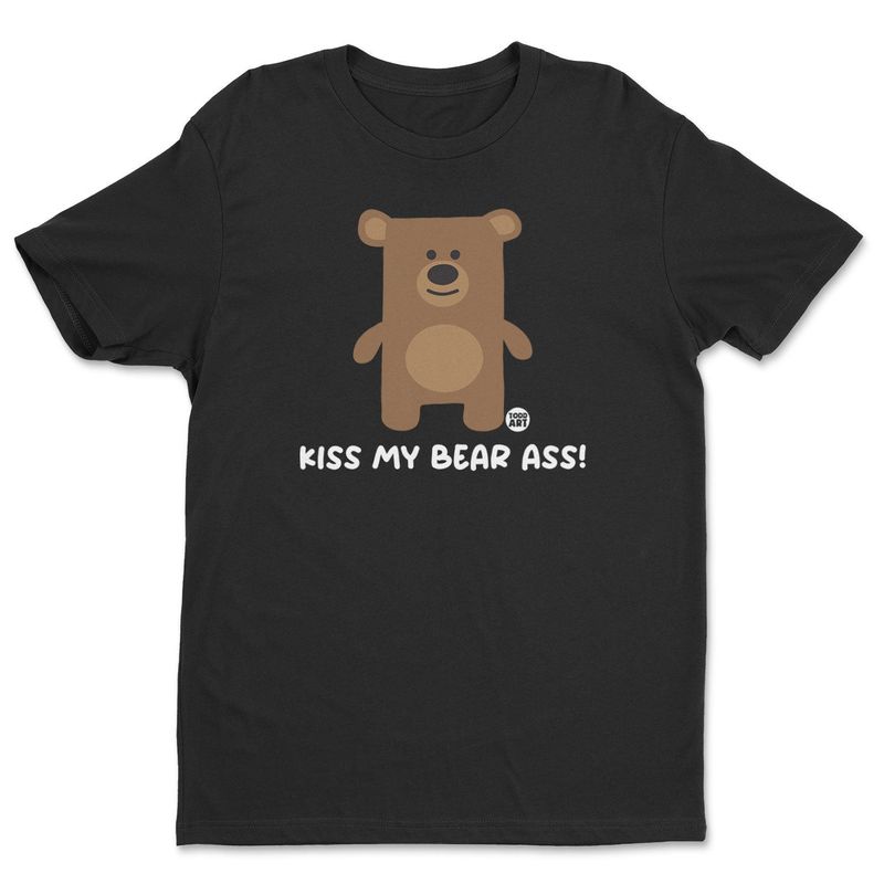Kiss My Bear Ass Don't Care Bear T-shirt i svart