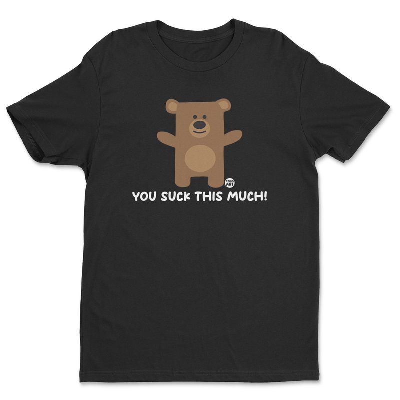 You Suck This Much Don't Care Bear T-shirt i svart