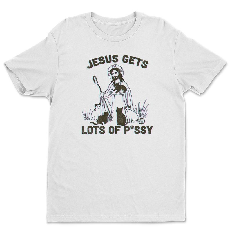 Jesus Gets Lots of Pussy Toddart T-shirt i vit