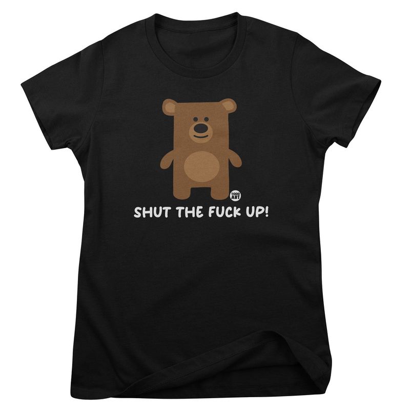 Shut the F*ck Up Don't Care Bear T-shirt i svart