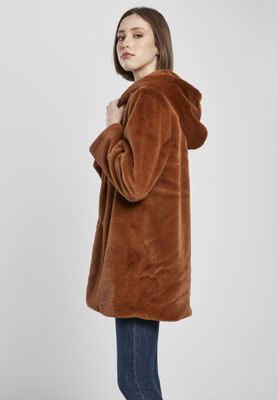 Fluffy teddy coat with hood