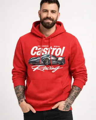 Castrol High Racing Performance Huvtröja i röd