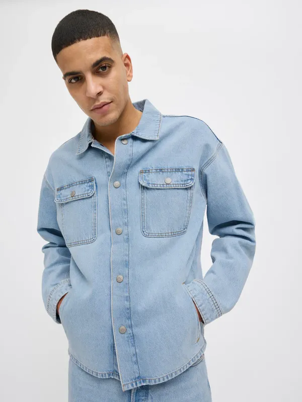 Jeansskjorta overshirt herr