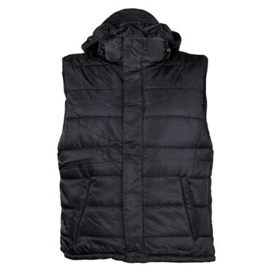 Lined vest with detachable hood