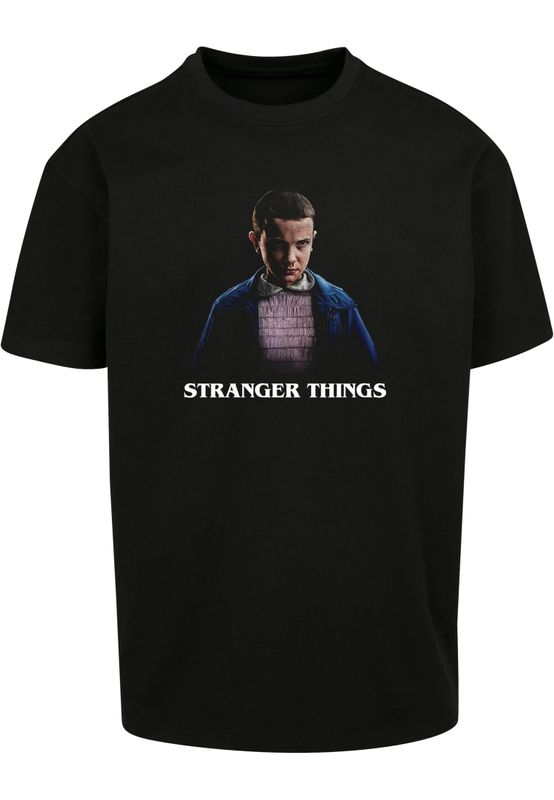 Stranger Things Tryck med motiv och text Tryck T-shirt – Svart